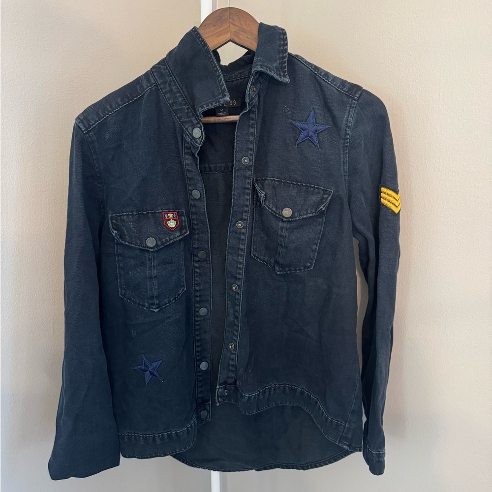 Level 99 - Military Jacket Style in Navy - Women’s Mediumn
